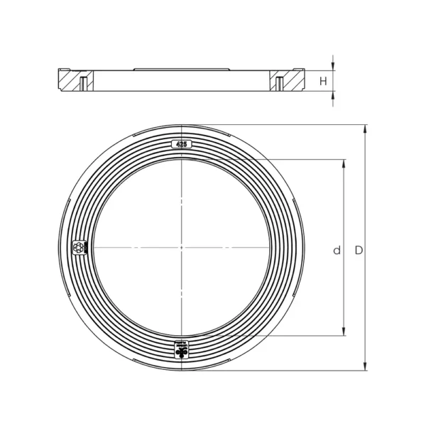 Top Ring with fold Ø425x30mm - Image 2