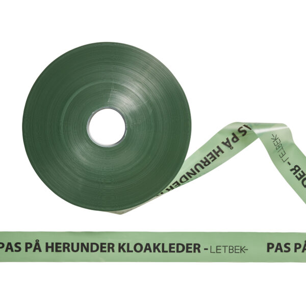 Warning tape - Green 50x0,1mm i rl. á 500 mtr