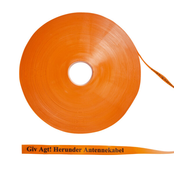 Warning tape - Antenne Orange 25x0,3mm i rl. á 250 mtr