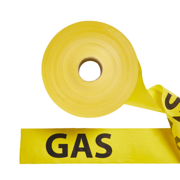 Warning tape - Yellow 100x0,1 mm i rl. á 500 mtr.