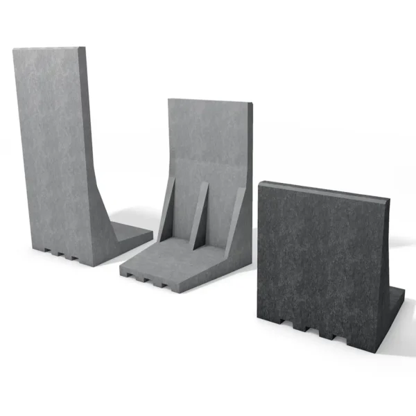Retaining wall L - Stone H:105 cm Anthracite